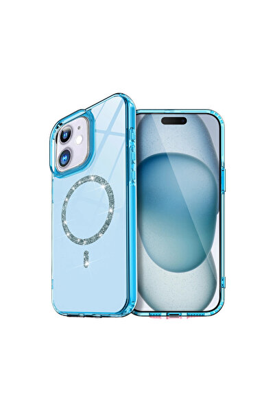 NewFace iPhone 11 Live Diamond Magsafe Cover - Blue