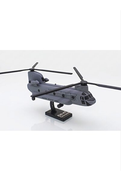 SARIBAŞ TEKNOLOJİ 1:80 Ölçek CH-47 Chinook Ağır Nakliye Helikopteri Gri Rengi...