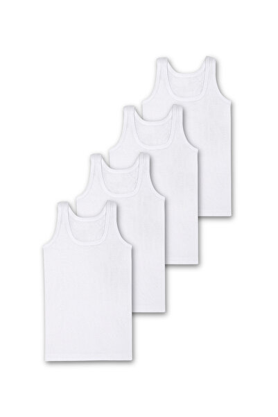 Panfilia 95% Cotton Boys' White Undershirt Set of 4 / Undershirt / Underwear