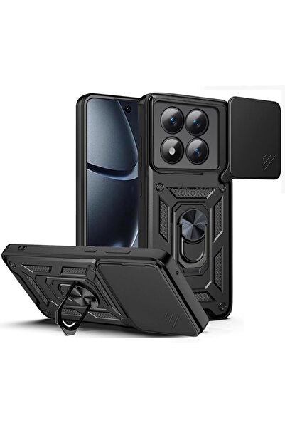 m.tk moveteck Redmi Note 15 Kılıf Kamera Korumalı Sürgülü Yüzüklü Standlı Arm...