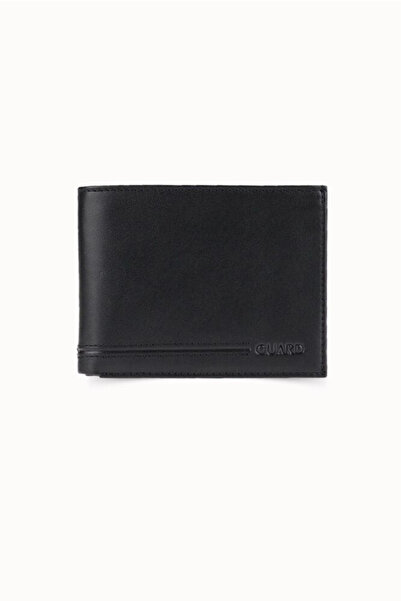 GUARD Black Temi Leather Men's Wallet with Coin Compartment
