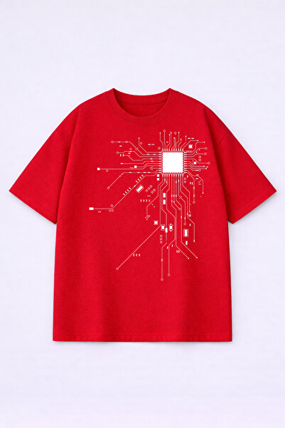 LORVEX T-Shirt - Κόκκινο - Oversize