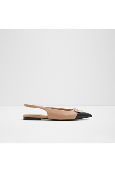 Aldo حذاء باليه نسائي بيج من بوكاست