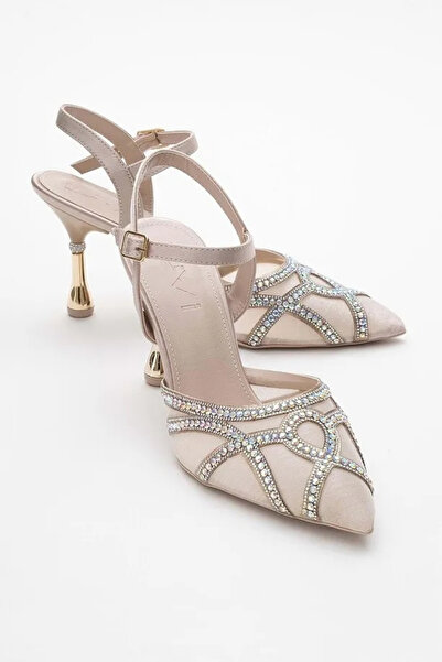 Walkenzo 5006-1 Pantofi de damă cu toc de 9,5 cm, cu spatele deschis, model f...
