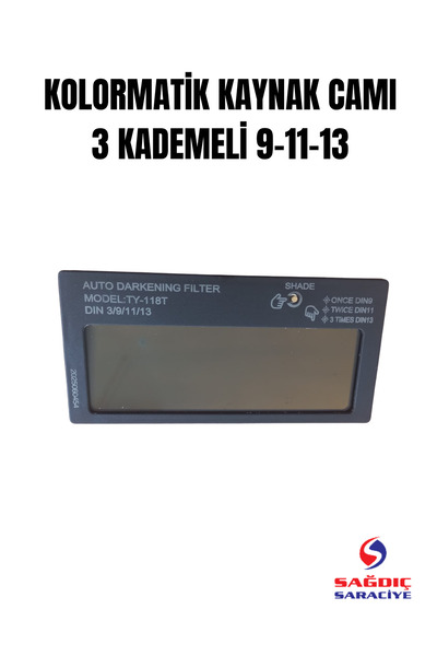 Sağdıç Saraciye Kolormatik Three-Stage 9-11-13 Welding Glass