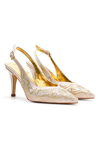 Melvoria Γυναικεία Ειδική Παραγωγή Κεντημένα Παπούτσια Βραδινής Ένδυσης με Εθ...