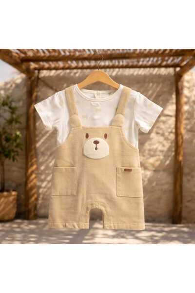 Nanon Baby MONKEY MÜSLİN ŞORT TULUM 2Lİ TAKIM