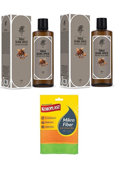 Rebul Dark Spıce Kolonya 2 Adet 250 ml çok amaçlı mikrofiber bez hediyeli