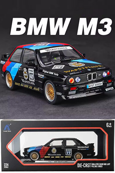 shop 1:24 BMW M3 1988 E30 DTM Warsteiner Sesli Işıklı Çekbırak Metal Model Ar...