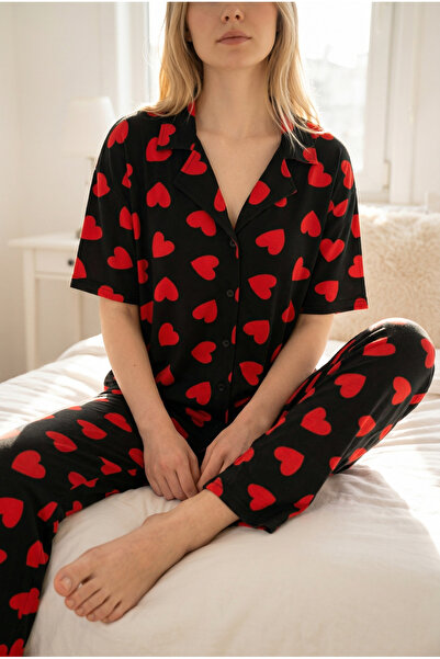 Pijamacs Σετ πιτζάμας - Μαύρο - Μακρύ