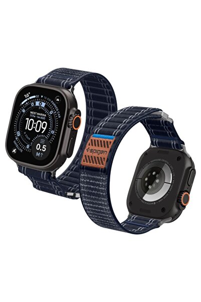 Spigen Υφασμάτινο λουράκι (με αυτοκόλλητο κλείσιμο), ναυτικό μπλε - Apple Wat...