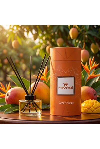 RAVNEL Bambu Çubuklu Oda Kokusu Sweet Mango 165 ml Dekoratif Ortam Kokusu Dif...