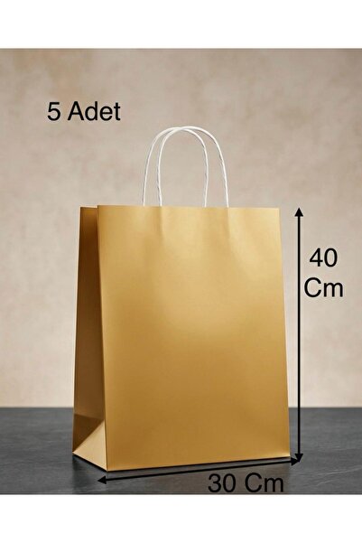aybaş kağıtçılık 1.Kalite 30x40 Cm ( 5 Adet ) Büyük Boy Gold Renkli Kraft Kağ...