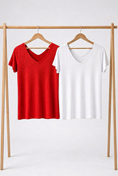 EFFE T-Shirt - Κόκκινο - Χαλαρή εφαρμογή