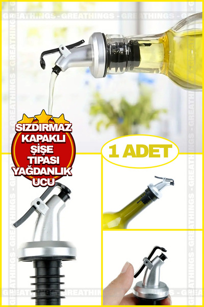 HETicaret 1 Adet Sızdırmaz Kapaklı Şişe Tıpası Yağdanlık Ucu Yağdanlık Başlığ...