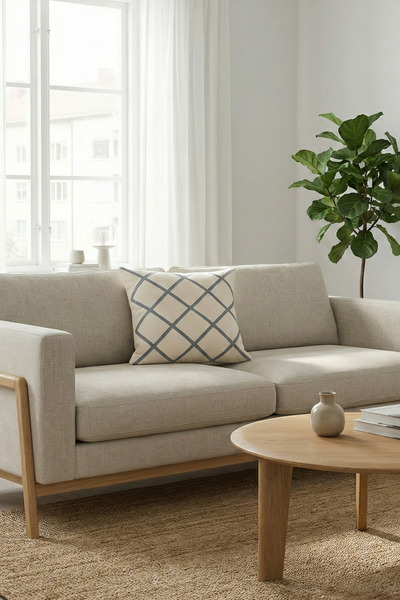 morlina home غطاء وسادة مزخرف بتطريز إيكوسا بونش مع سحاب خفي مقاس 42x42 سم