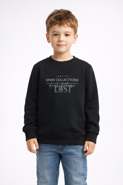 TANEMKİDSWEAR TANEM 15504-26 سترة رياضية للأولاد مطبوعة بأكمام طويلة وياقة دا...