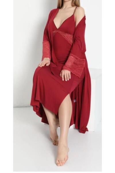 NightLove Women's Rope Strap Nightgown and Dressing Gown Set Confeo C840-445