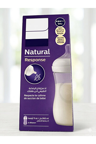 Lilnestore PhilipsAvent Natural Response Bebek Unisex Beyaz Biberon 1+ 260 Ml...