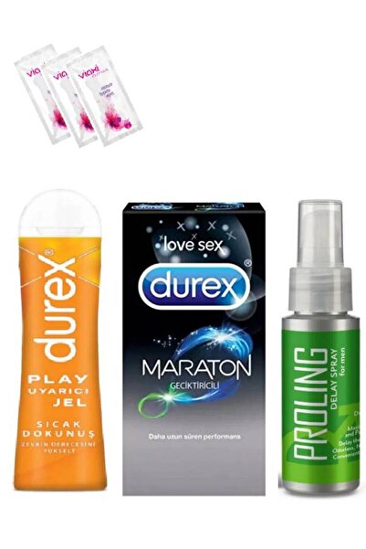 Durex Play Sıcak Dokunuş Uyarıcılı Kayganlaştırıcı 5'li Maraton Prezervatif E...