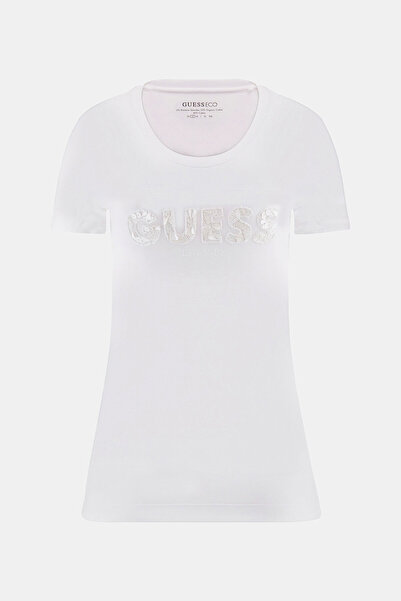 Guess Cn Ss Logo Women's Slim Fit T-Shirt