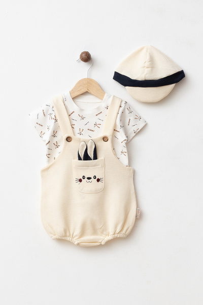 yukobaby bebeğiniz için en doğalı BEBEK TAVŞANLI SLOPET&ŞAPKA&BADİLİ 3'LÜ ÇIT...