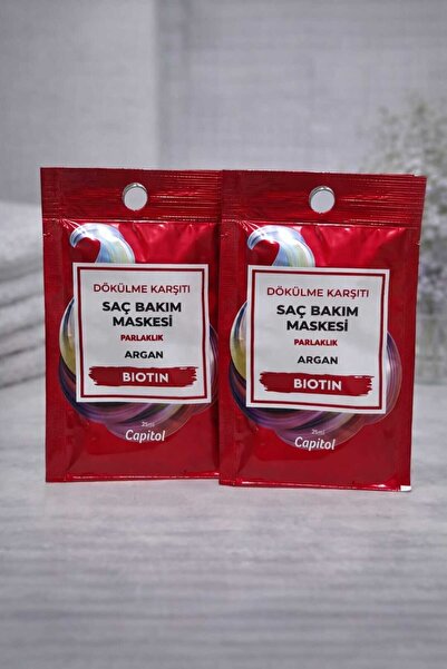 Capitol Argan + Biotin Dökülme Karşıtı Saç Bakım Maskesi 2x25ml