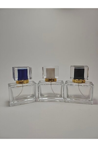 ANADOLU PARFÜM Premium 3’lü Kristal Boş Parfüm Şişesi Seti - 30 ml Renkli Kap...