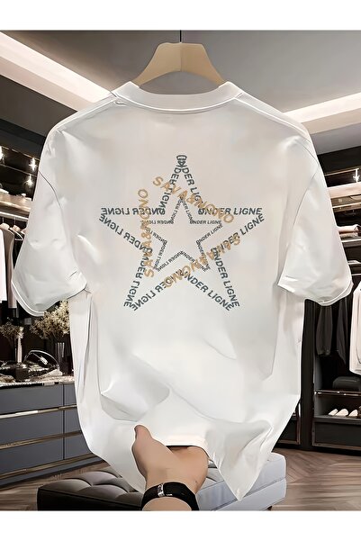 yiou trendy clothing Men's Solid Color Trendy Printed Short-Sleeve T-Shirt_10