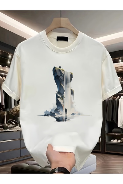yiou trendy clothing Men's Solid Color Printed Short-Sleeve T-Shirt_38