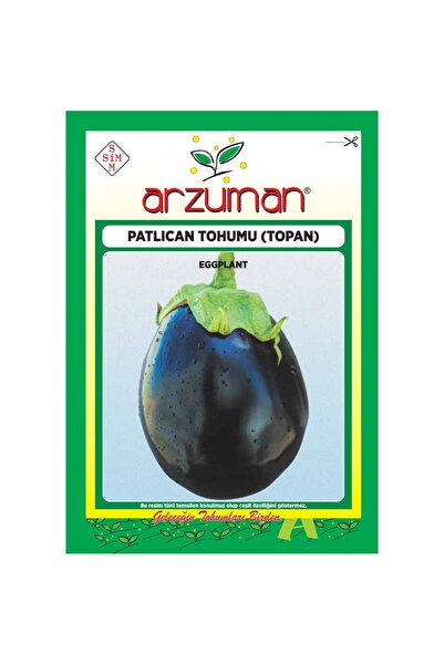 Arzuman Küçük Çiftlik Top Patlıcan Tohumu 10 gr Topan Çeşidi