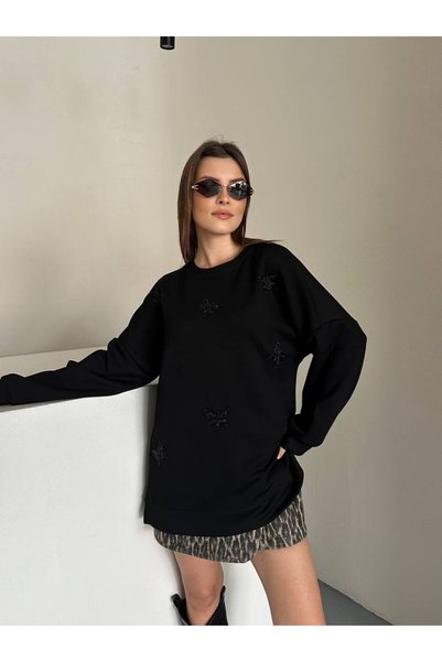 Royteks Fashion Butterfly 🦋   Beaded Embroidered Slit Modal Fabric Tunic