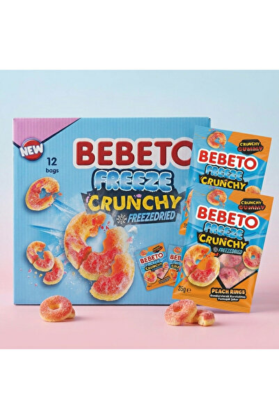 BEBETO Freeze Crunchy Peach Rings ( Şeftali ) 12 adet