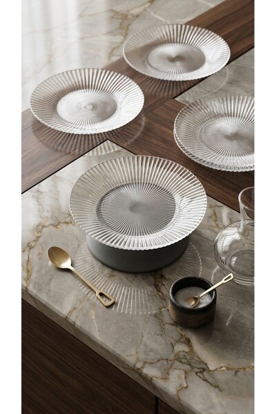 LUXURY Modern and Elegant Design Glass Serving Bowl Set of 6-(16cm)