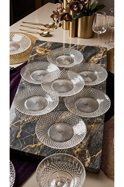 LUXURY Modern and Elegant Design Glass Serving Bowl Set of 6-(16cm)