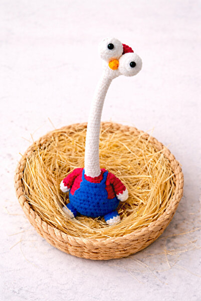 Uzun Boyun Liko Amigurumi Çanta Süsü & Anahtarlık (El Yapımı Bag Charm)