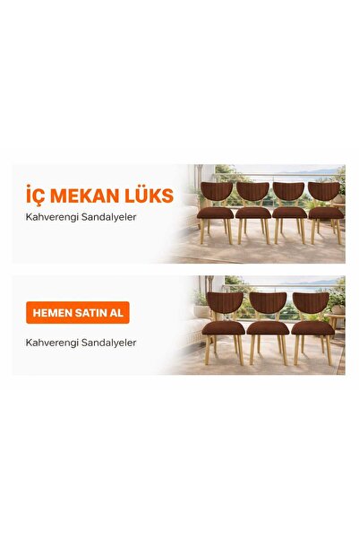 Efsane i.E.G ELMA SANDALYE 4 ADET SALON MUTFAK YEMEK ODASI SALON BALKON BAHÇE...