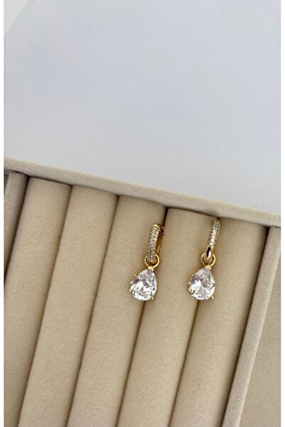 XUPING JEWELRY Medium Size Xp Gold Earrings with Drop Stones and Dangle Design