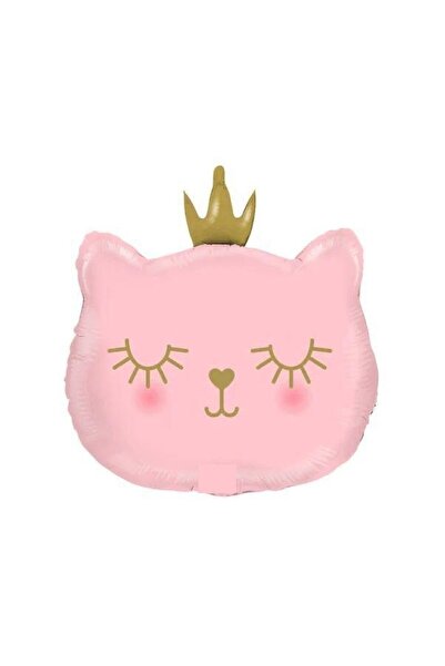 turkuaz parti Pink Cat Foil Balloon 22"