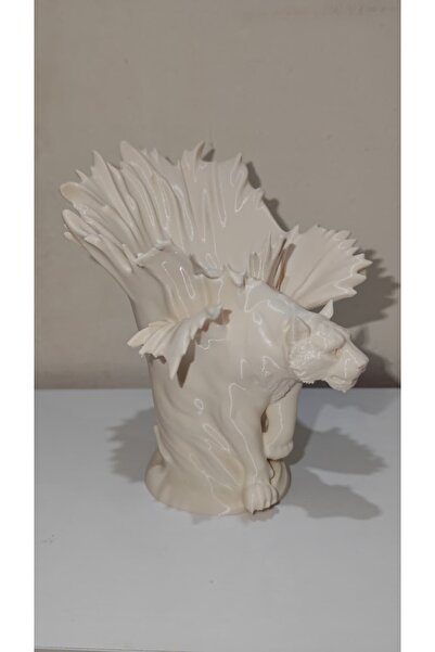 END Design Artistic Vase with Tiger Figure – Sculptural Decorative Object (Pl...