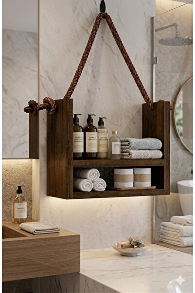 LBX LİGHTİNG BOX Yıldız Home Life AHşap Dekoratif Duvar Banyo Düzenleyici Raf...