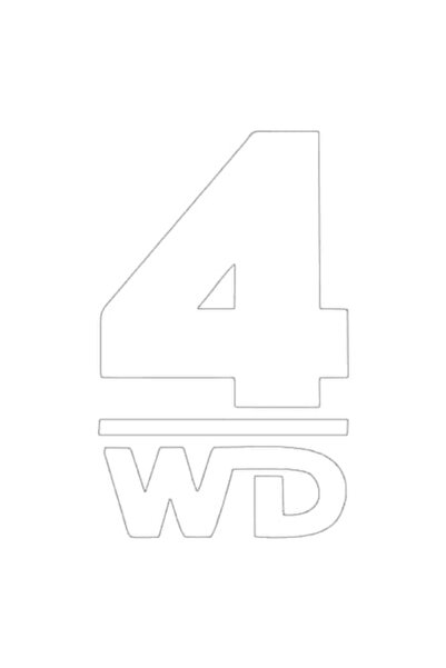 Oracal Αυτοκόλλητο αυτοκινήτου, ανθεκτικό, 4WD, 9.3 εκ., λευκό