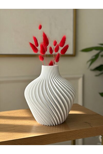 moto print Nordic Style Wavy Textured Large Size Decorative Design Vase