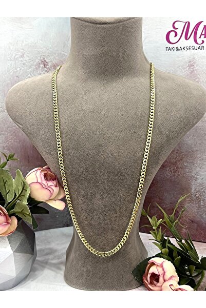 XUPING JEWELRY Hafif Desenli Gurmet Çelik Kolye (14K GOLD-60CM)