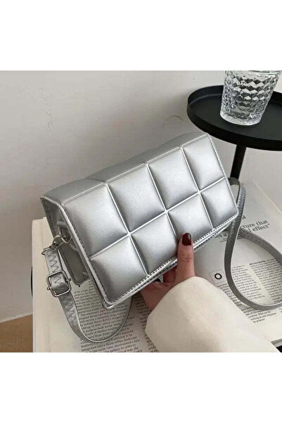 PandH Denisa Οικολογική Δερμάτινη Τσάντα - 47 - Ασημί