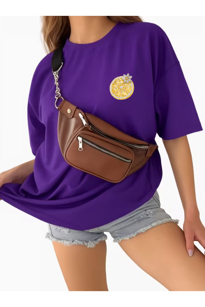 SUNFREE T-Shirt - Μωβ - Oversize