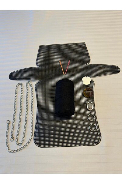 VELORİA BAG & SCARF ORTA Boy Plastik Kanvas Polyester Makrome İpli Çanta Yapı...