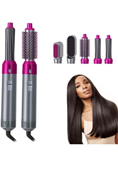 Shopi 5 in 1 Hot Air Styler Electric Blow Dryer Comb Curling Wand Detachable ...
