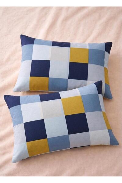 Belsina Home Organik Pamuklu | Fermuarlı | 2 Adet Yastık Kılıfı | 50x70 CM