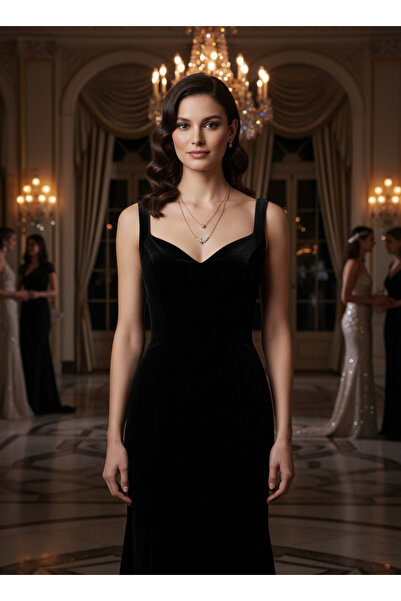 Fashion Jewellery قلادة أنيقة من اللؤلؤ المجنح باللون الذهبي - أناقة بسيطة